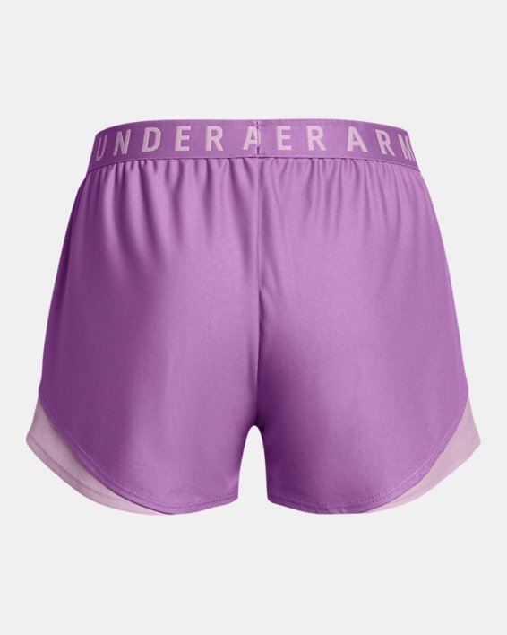 女士UA Play Up Shorts 3.0短褲 in Purple image number 5